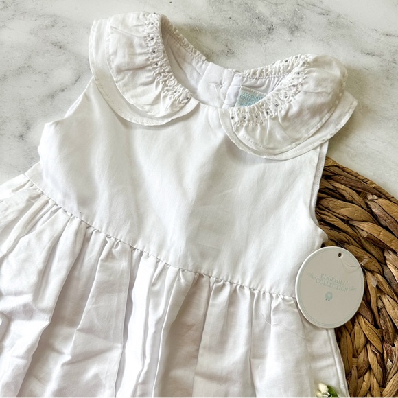 Edgehill Collection White Sateen Cotton Easter Dress, 18-24m - Picture 5 of 9